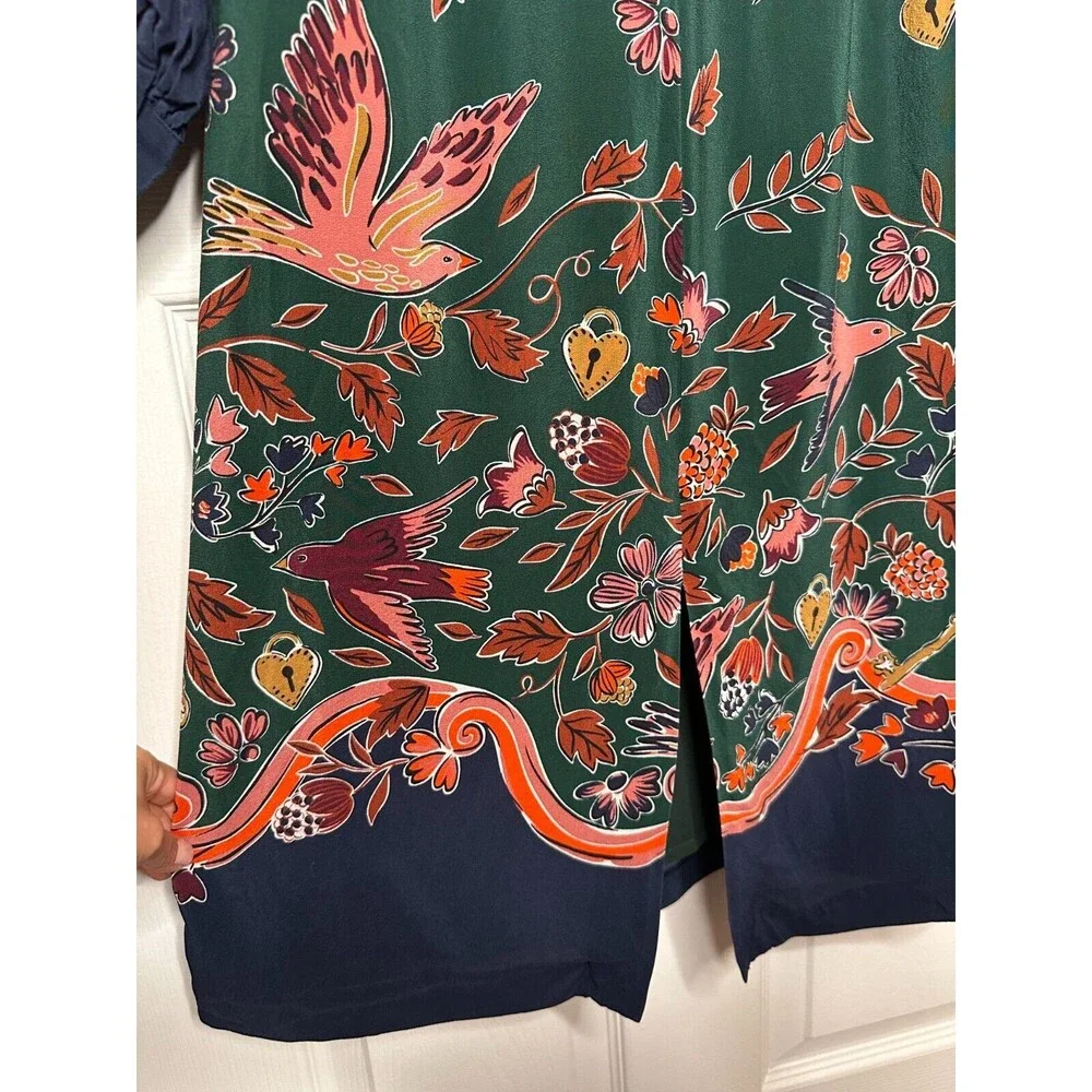 Boden Green Floral Midi Dress - Picture 5 of 15